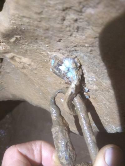 Corroded anchor on Coffee Pot