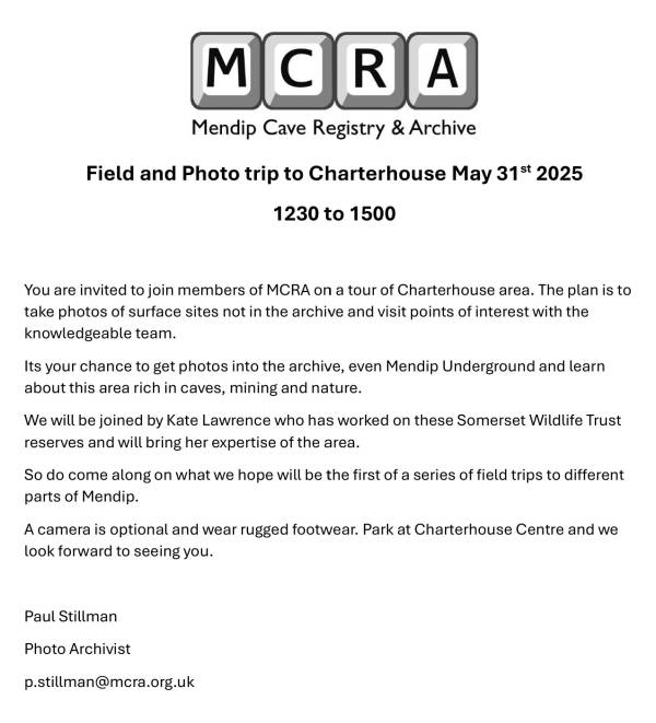 MCRA Charterhouse Field Trip